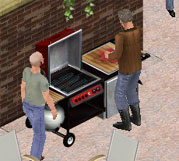 Maxis' 2-tiled BBQ grill for Apartments