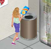 Convenient trash can
