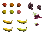 A selection of Apples, Bananas, Grapes and Berries